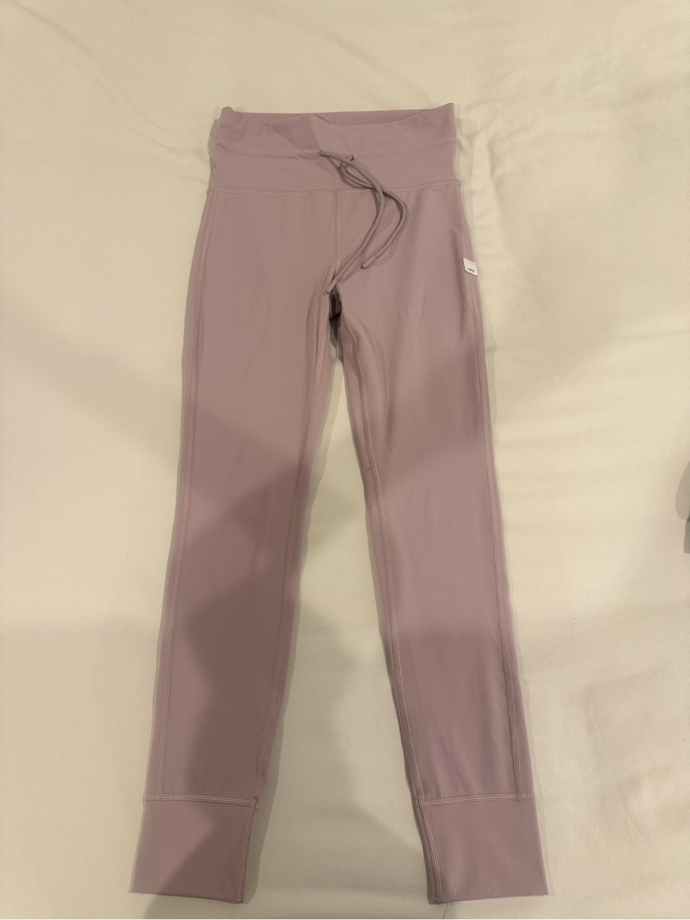 Vuori Lavender High-Waist Girls Leggings with Drawstring